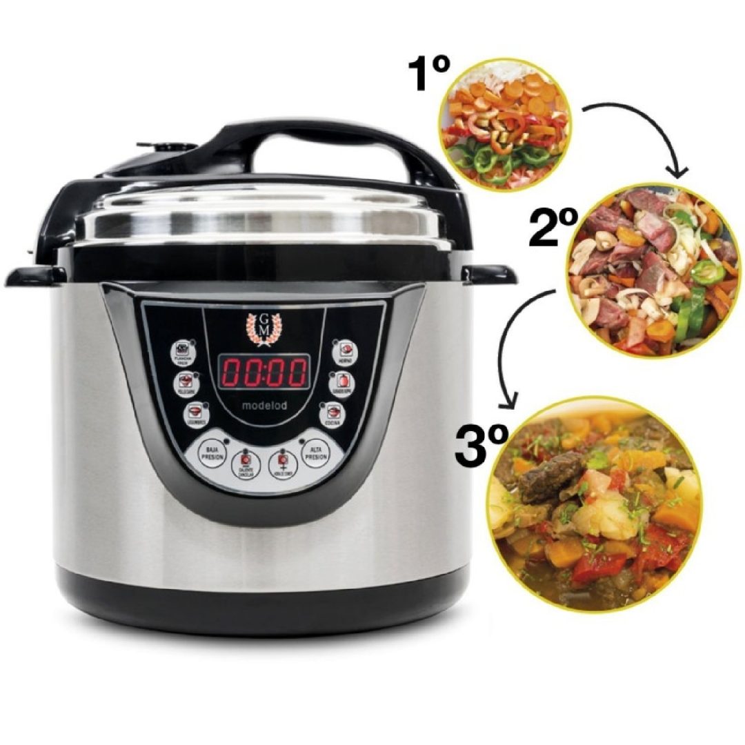 D model programmable cooking pot with frying function and voice